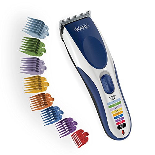 Product Cover Wahl Clipper Color Pro Cordless Rechargeable Hair Clippers, Hair trimmers, 21 pieces Hair Cutting Kit, Color Coded guide combs For Men, Kids and Babies By The Brand used by Professionals. #9649