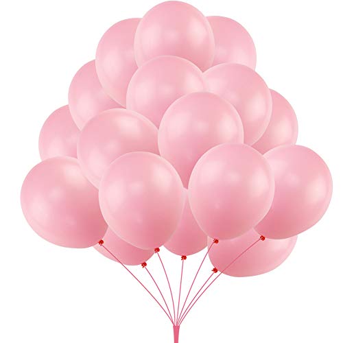 Product Cover KUMEED Latex Matte Balloons Globos Party Birthday Wedding Balloons Pack of 100 (Light Pink)