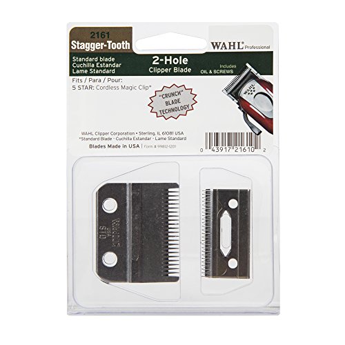 Product Cover Wahl Professional Stagger-Tooth 2-Hole Clipper Blade #2161 - For the 5 Star Series Cordless Magic Clip - Includes Oil and Screws