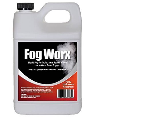 Product Cover FogWorx Fog Juice - 1 Gallon of Organic Fog Fluid (128 oz) - Medium Density, High Output, Long Lasting Fog Machine Fluid for 400 Watt to 1500 Watt Machines