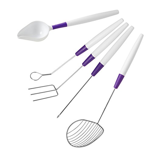 Product Cover Wilton Candy Melts Candy Decorating Set - 5-Piece Candy Dipping Tools Set - 3-prong Dipping fork, Cradling Spoon, Spear, Slotted Spoon and Drizzling Scoop