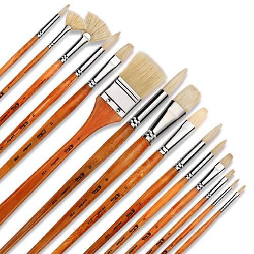 Product Cover Artify 15 pcs Professional Paint Brush Set Perfect for Oil Painting with a Free Carrying Box