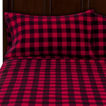 Product Cover Mainstays Flannel Sheet Set Queen, Red Plaid