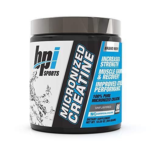 Product Cover BPI Sports Micronized Creatine - Increase Strength - Reduce Fatigue - Lean Muscle Building - 100% Pure Creatine - Better Absorption - Supports Muscle Growth - Unflavored - 60 Servings - 10.58 Ounce
