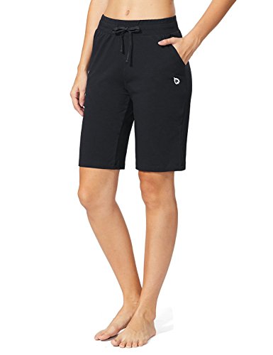 Product Cover BALEAF Women's Active Yoga Bermuda Shorts Lounge Gym Workout Long Shorts with Pockets