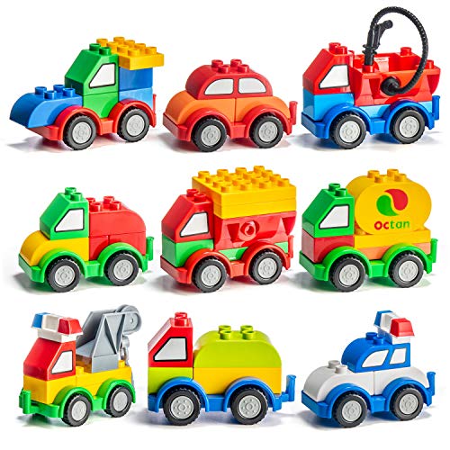 Product Cover Prextex 60 Pieces Build Your Own Toy Cars Set Building Blocks Building Bricks