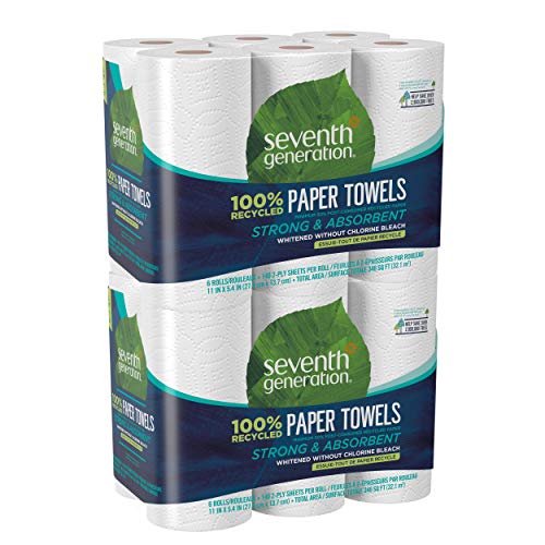 Product Cover Seventh Generation Paper Towels, 100% Recycled Paper, 2-ply, 6 Roll, 2 Pack (12 Rolls)