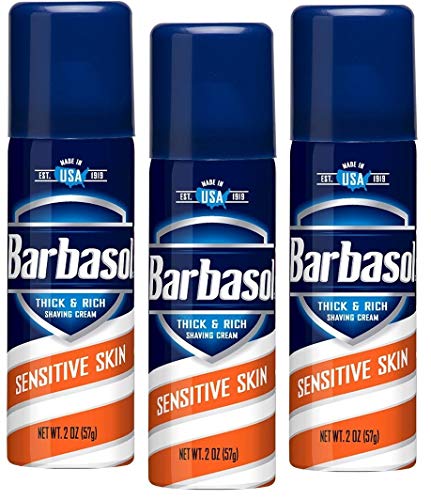 Product Cover Barbasol Shave Cream Sensitive Skin Travel size 2 oz (Pack of 3)