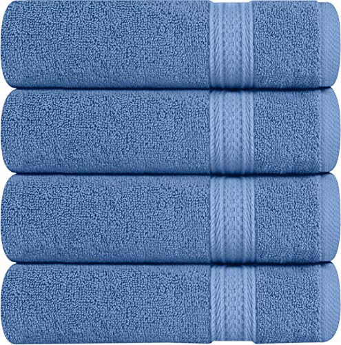 Product Cover Utopia Towels Cotton Hand Towels, 4 Pack Towels, 700 GSM (Blue)
