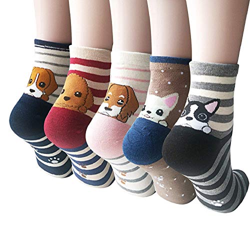 Product Cover Womens Cute Animal Socks, Fun and Cool 100% Cotton Art Socks for Women