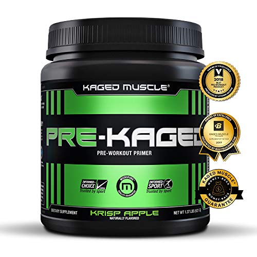Product Cover Pre Workout Powder; KAGED MUSCLE Preworkout for Men & Pre Workout Women, Delivers Intense Workout Energy, Focus & Pumps; One of the Highest Rated Pre-Workout Supplements, Krisp Apple, Natural Flavors