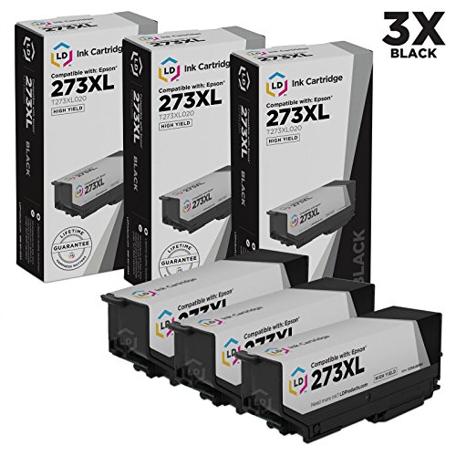 Product Cover LD Remanufactured Ink Cartridge Replacements for Epson 273XL T273XL020 High Yield (Black, 3-Pack)