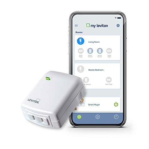 Product Cover Leviton DW3HL-1BW Decora Smart Wi-Fi Plug-In Dimmer, No Hub Required, Works with Alexa and Google Assistant