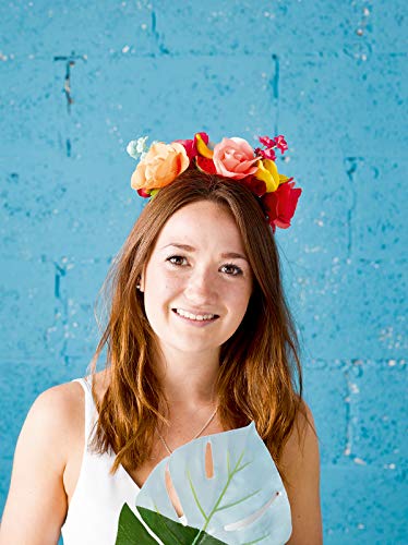 Product Cover Talking Tables Boho Tropical Decorations Supplies Cuban Headband Mexican Theme, Luau, Hawaiian Birthday Party, One Size, Mixed colors