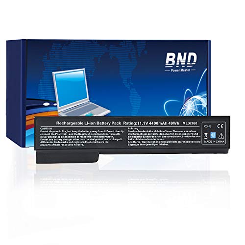 Product Cover BND Laptop Battery Compatible with HP EliteBook 8460P 8470P 8560P 8570P;ProBook 6470B 6570B 6460B 6560B,fits P/N CC06/QK642AA/628666-001/HSTNN-F08C/HSTNN-LB2H-12 Months Warranty [4400mAh/49Wh Li-ion]