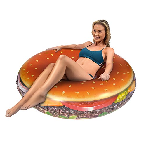Product Cover GoFloats Cheeseburger Party Tube - Giant Size Hamburger Pool Float That Will Leave You Hungry for More