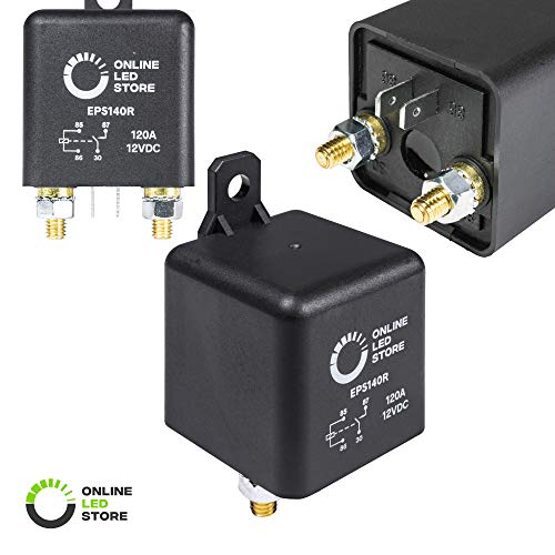 Product Cover ONLINE LED STORE 12V DC 120 Amp Split Charge Relay Switch - 4 Terminal Relays for Truck Boat Marine