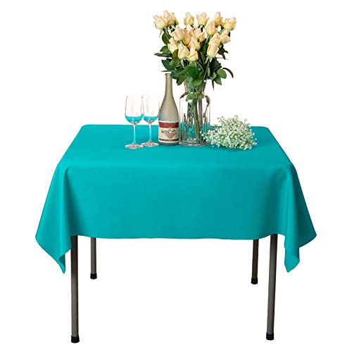 Product Cover VEEYOO Square Tablecloth - 54x54 Inch Polyester Table Cloth Washable Wrinkle Free Dinner Tablecloth for Wedding, Party, Restaurant,Indoor and Outdoor Buffet Table - Caribbean Tablecloth