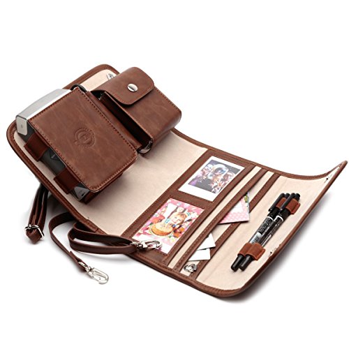 Product Cover Portable Photo Printer Case for Fujifilm INSTAX SHARE SP-2 Smart Phone Printer ,Carry on Bag (Brown)