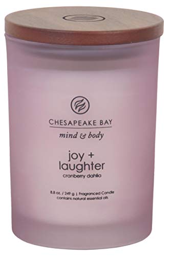 Product Cover Chesapeake Bay Candle Scented Candle, Joy + Laughter (Cranberry Dahila), Medium