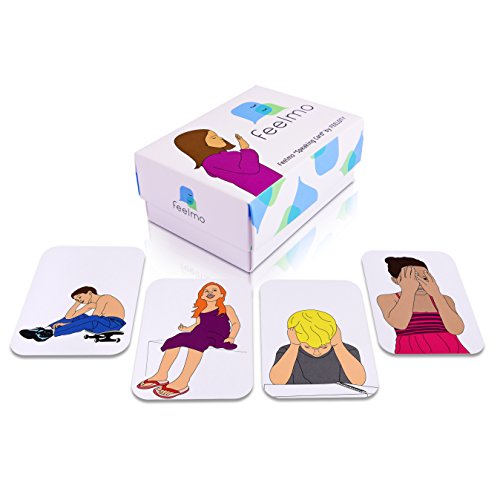 Product Cover Feelmo Speaking Cards - Social & Emotional Skills Development - Children Educational Therapy Card Game + CBT Instructions Booklet