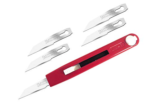 Product Cover Dovetail Marking Knife, Craft Knife, Thin Blade, Cast Iron Handle, Retractable, 5 Extra Blades, Swann Morton SMO-R