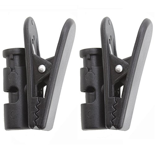 Product Cover AOER 2 Packs Cable Clip Clamp Hooks for Earpiece Headphone Earphone Earbud (Black)
