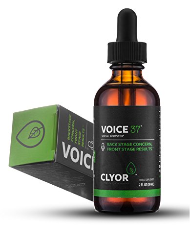 Product Cover Voice37 - Singers Voice Remedy - All Natural Herbal Vocal Booster Formula to Lubricate Soothe and Relieve Hoarseness Dry Itchy Throat - Enhance Singing and Speaking - 2 oz - VOICE37 by Clyor