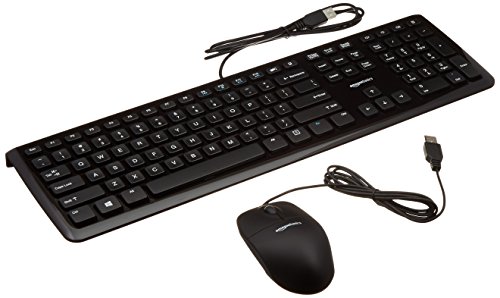 Product Cover AmazonBasics Wired Computer Keyboard and Wired Mouse , 10-Pack