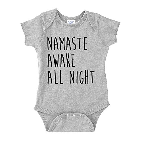 Product Cover Namaste Awake All Night Baby One Piece 6 mo Athletic Heather