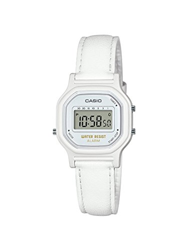 Product Cover Casio Women's Classic Quartz Watch with Leather-Synthetic Strap, White, 14.8 (Model: LA-11WL-7ACF)