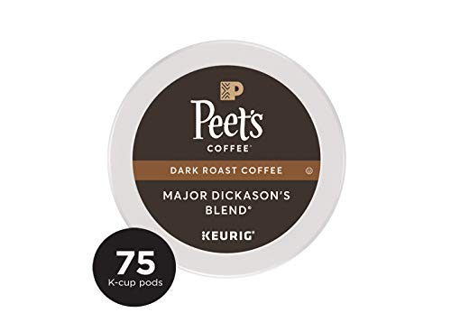 Product Cover Peet's Coffee Major Dickason's Blend, Dark Roast, 75 Count Single Serve K-Cup Coffee Pods for Keurig Coffee Maker