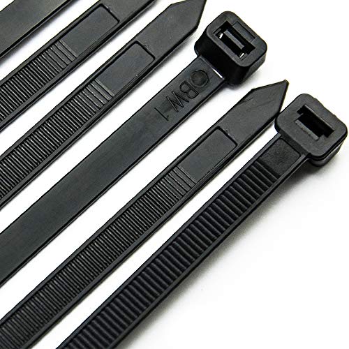 Product Cover Cable Zip Ties Heavy Duty 12 Inch, Ultra Strong Plastic Wire Ties with 120 Pounds Tensile Strength, 100 Pieces, Nylon Tie Wraps with 0.3 Inch Width in Black & White, Indoor and Outdoor UV Resistant