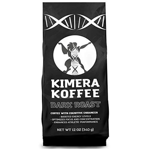 Product Cover Dark Roast Nootropic Infused Ground Coffee (12oz) Rich Organic Coffee Beans with Cognitive Enhancers to Boost Energy Levels Brain Function Memory Focus and Athletic Performance - Kimera Koffee