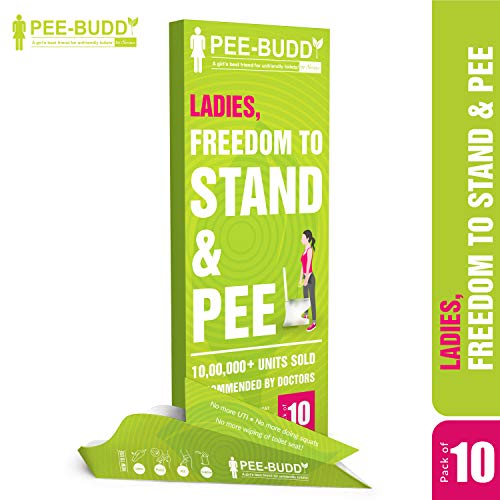 Product Cover PeeBuddy 10 Funnels Female Urination Device | No Mess Disposable Urinal Funnel | Travel, Camping, Hiking, Festivals, and Outdoor Activities | Paper Based Stand and Pee Funnel for Women, Girls