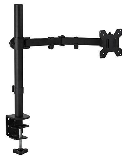Product Cover Mount-It! Monitor Arm Single LCD Monitor Desk Mount Stand Fully Adjustable Fits 20 21 23 24 27 30 32 Screens Height Adjustable Tilt Swivel Rotate