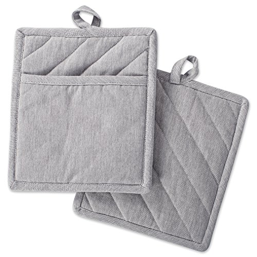 Product Cover DII Cotton Chambray Pot Holders with Pocket, 9x8