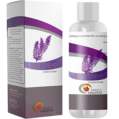 Product Cover 100% Pure Tea Tree Oil Hair Conditioner for Dry Dandruff Damaged Hair Therapeutic Treatment Soft Shiny Hair with Lavender Rosemary Jojoba and Strengthening Keratin Amino Acids for Healthy Hair Growth