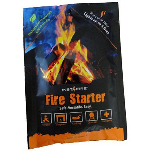 Product Cover InstaFire Granulated Fire Starter, All Natural, Eco-Friendly, Lights Fires in Any Weather - 4 Fires Per Pouch, Awarded 2017 Fire Starter Of The Year