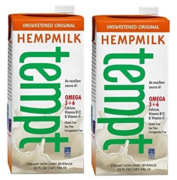 Product Cover Living Harvest Tempt Hemp Milk, Unsweetened Original, 32-Ounce Containers (2 Pack)