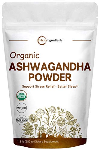 Product Cover Pure Organic Ashwagandha Root Powder,1.5 Pound (24 Ounce), Adaptogenic Ayurvedic Herbal Supplements for Stress Relief and Mood Balancing, Non-GMO and Vegan Friendly.