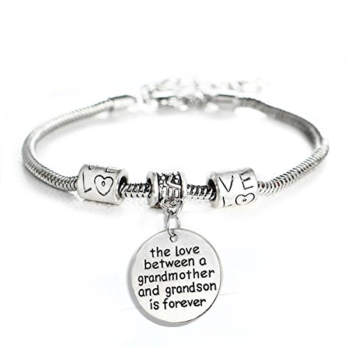 Product Cover Love between a Grandmother and Grandson is Forever Charm Bracelet