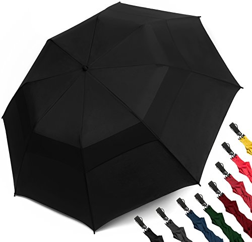 Product Cover EEZ-Y 58 Inch Portable Golf Umbrella Large Windproof Double Canopy - Automatic Open Strong Oversized Rain Umbrellas