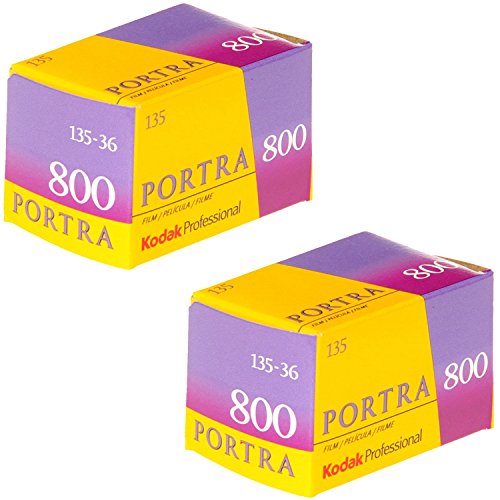 Product Cover Pack of 2 Kodak 145 1855 Professional Portra 800 Color Negative Film (ISO 800) 35mm 36 Exposures