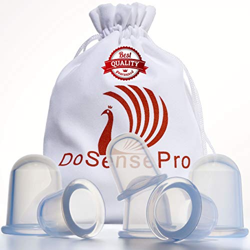Product Cover Cupping Therapy Sets Massage Cups - by DoSensePro. 6 Flexible Medical Grade Silicone Vacuum Cups. Acupuncture Fireless Cupping Therapy for Arthritis,Pain Relief, Relaxation, Anti-Aging, Anti-Cellulite