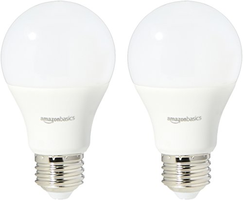 Product Cover AmazonBasics 60 Watt Equivalent, Daylight, Non-Dimmable, A19 LED Light Bulb | 2-Pack