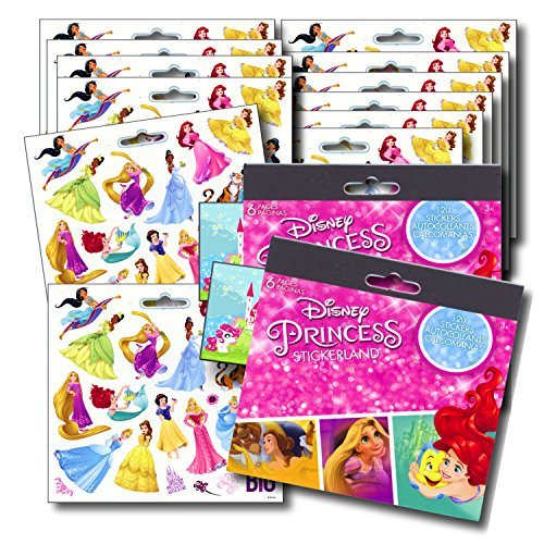 Product Cover DISNEY PRINCESS Stickers Party Favors - Bundle of 12 Sheets 240+ Stickers plus 2 Specialty Stickers!