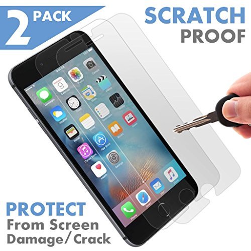 Product Cover [2 Pack] [ Premium ] Apple iPhone 7 Tempered Glass Screen Protector - Shield, Guard & Protect from Crash & Scratch - Anti Smudge, Fingerprint Resistant & Shatter Proof - Best Front Cover Protection