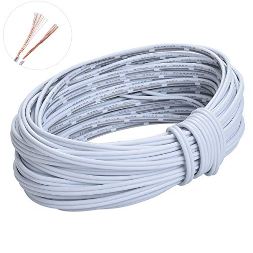 Product Cover 20m(66ft) 20AWG 2Pin Extension Cable Wire Cord Line for Single Color LED Strip Tape Ribbon Lights 3528 5050,2 Wire 20-Gauge Parallel Wire