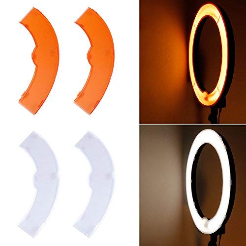 Product Cover Neewer Orange and White Color Filter Set for Neewer 14 inches/36 Centimeters 50W(400W Equivalent) 5500K Ring Light and 36W LED SMD 5500K Dimmable Ring Light